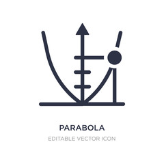 parabola icon on white background. Simple element illustration from Shapes concept.