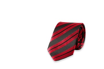 colored tie on a white background