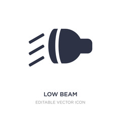low beam icon on white background. Simple element illustration from Shapes concept. © zaurrahimov