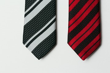 colored tie on a white background