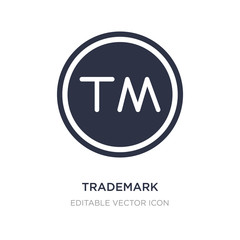 trademark icon on white background. Simple element illustration from Shapes concept.