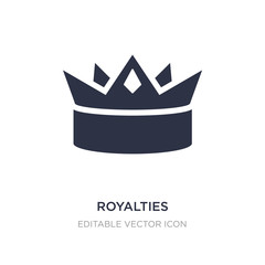 royalties icon on white background. Simple element illustration from Shapes concept.