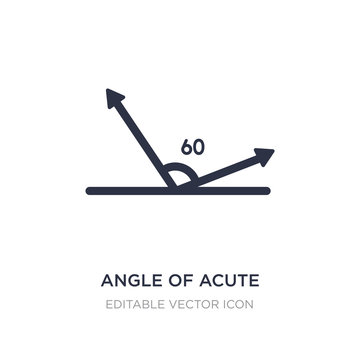 angle of acute icon on white background. Simple element illustration from Shapes concept.
