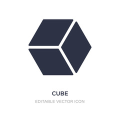 cube icon on white background. Simple element illustration from Shapes concept.