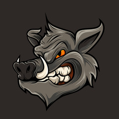 Savage Wild Boar Head