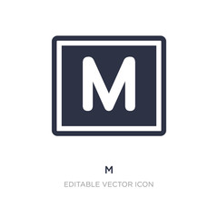 m icon on white background. Simple element illustration from Signaling concept.