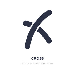 cross icon on white background. Simple element illustration from Signs concept.