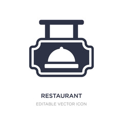 restaurant icon on white background. Simple element illustration from Signs concept.