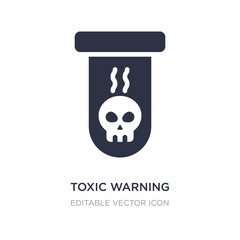 toxic warning icon on white background. Simple element illustration from Signs concept.