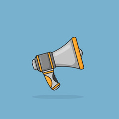 Megaphone symbol or icon, vector illustration in flat design