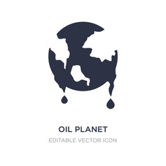 oil planet icon on white background. Simple element illustration from Signs concept.