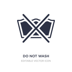 do not wash icon on white background. Simple element illustration from Signs concept.
