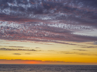 Autumn evening sunset at Seaford Beach, Adelaid, South Australia