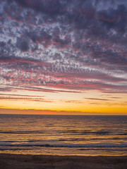 Naklejka na ściany i meble Autumn evening sunset at Seaford Beach, Adelaid, South Australia