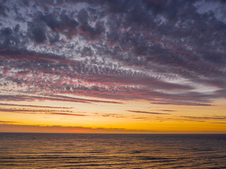 Fototapeta premium Autumn evening sunset at Seaford Beach, Adelaid, South Australia