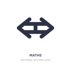Obraz premium maths icon on white background. Simple element illustration from Signs concept.