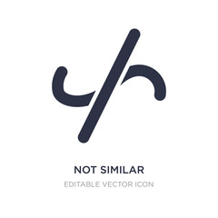 not similar icon on white background. Simple element illustration from Signs concept.