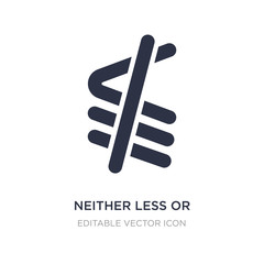 neither less or exactly equal icon on white background. Simple element illustration from Signs concept.