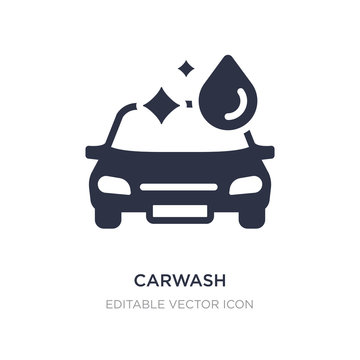 carwash icon on white background. Simple element illustration from Signs concept.