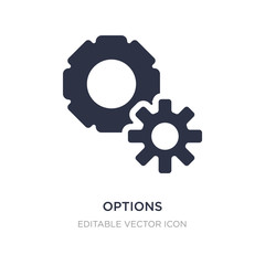 options icon on white background. Simple element illustration from Social media marketing concept.