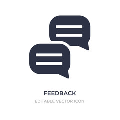 feedback icon on white background. Simple element illustration from Social media marketing concept.