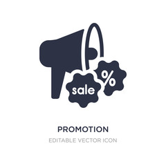promotion icon on white background. Simple element illustration from Social media marketing concept.