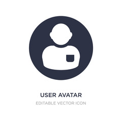 user avatar icon on white background. Simple element illustration from Social media marketing concept.