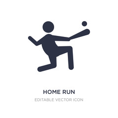 home run icon on white background. Simple element illustration from Sports concept.