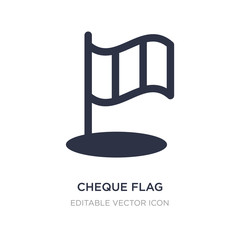 cheque flag icon on white background. Simple element illustration from Sports concept.