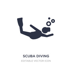 scuba diving icon on white background. Simple element illustration from Sports concept.