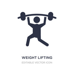 weight lifting icon on white background. Simple element illustration from Sports concept.