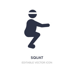 Fototapeta na wymiar squat icon on white background. Simple element illustration from Sports concept.