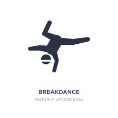 breakdance icon on white background. Simple element illustration from Sports concept.