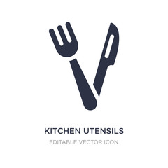 kitchen utensils icon on white background. Simple element illustration from Tools and utensils concept.