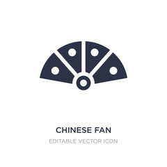 chinese fan icon on white background. Simple element illustration from Tools and utensils concept.