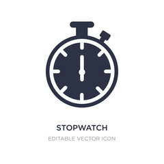 stopwatch icon on white background. Simple element illustration from Tools and utensils concept.
