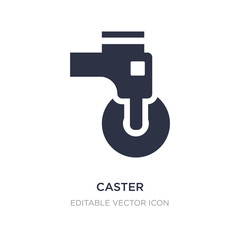 caster icon on white background. Simple element illustration from Transportation concept.
