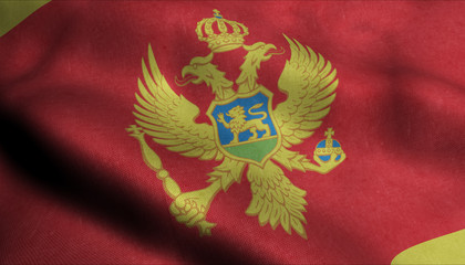 Montenegro Waving Flag in 3D