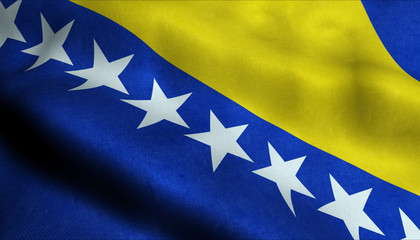 Bosnia Waving Flag in 3D