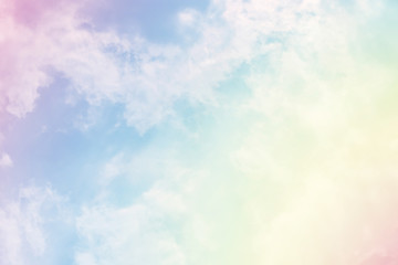 Obraz na płótnie Canvas sun and cloud background with a pastel colour