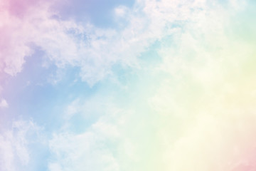 sun and cloud background with a pastel colour