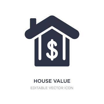 House Value Icon On White Background. Simple Element Illustration From UI Concept.