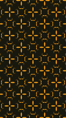 Ornate geometric pattern and two-tone abstract background