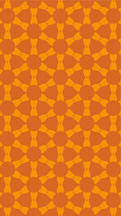 Ornate geometric pattern and two-tone abstract background