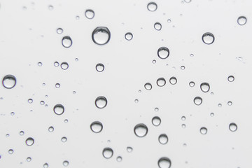 water drops on glass