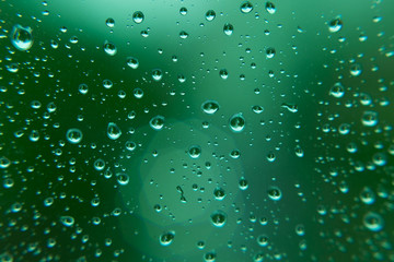 water drops on blue background