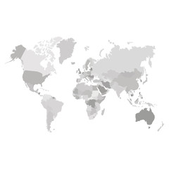 Fototapeta na wymiar vector political world map
