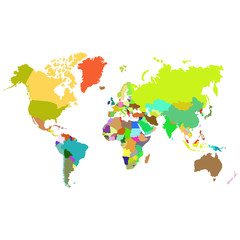 Fototapeta na wymiar vector icon with world map for your design
