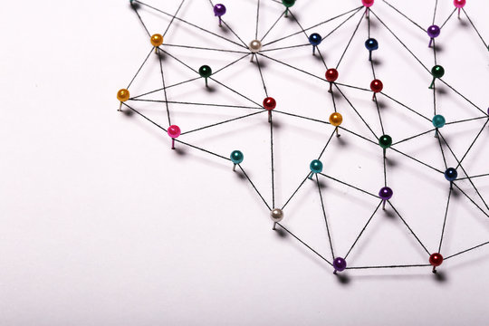 Linking entities. Network, networking, social media, internet co