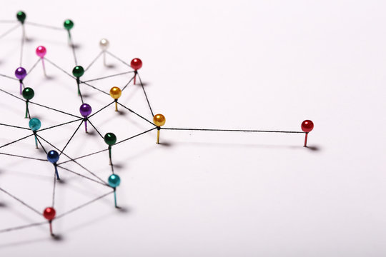 Linking entities. Network, networking, social media, internet co